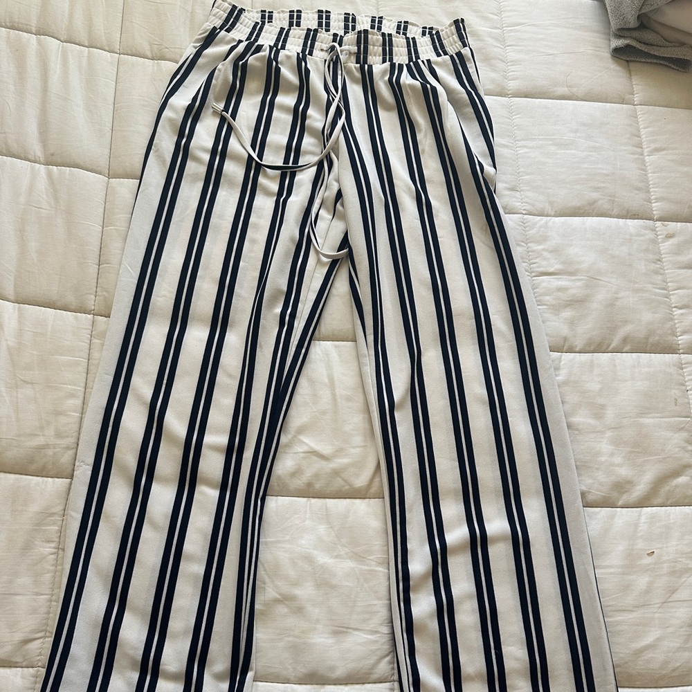 Striped Black and White Pants